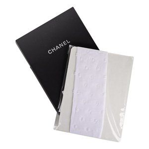 Chanel REV Runway White CC Tights Sheer Hosiery S